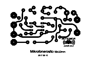 mikrofonerősítő panel nyák rajz.