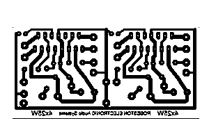 TDA7375 végfokozat panel nyák rajz